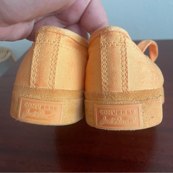 NWOT Converse Jack Purcell Burnished Two Tone Suede Orange Tie Dye 70s Low Tops - Picture 6 of 13